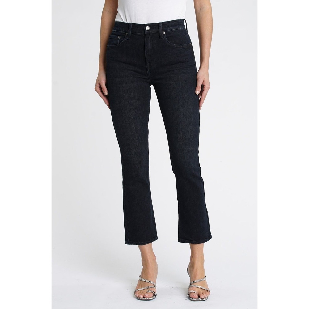 Pistola Lennon High Rise Cropped Boot Cut‎ Jeans 31 Dark Wash Stretch Denim